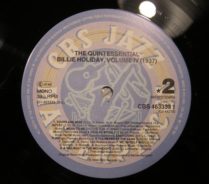 Billie Holiday - The Quintessential Billie Holiday Volume 4 (1937)