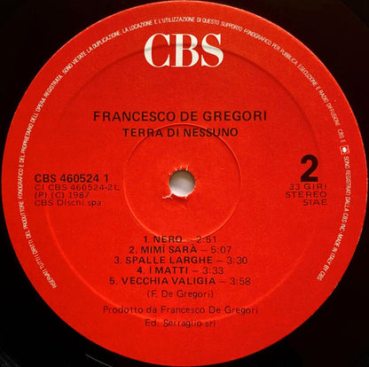 Francesco De Gregori - Terra Di Nessuno