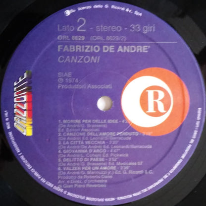 Fabrizio De André - Canzoni