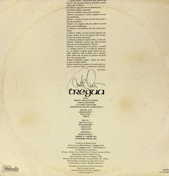 Renato Zero - Tregua