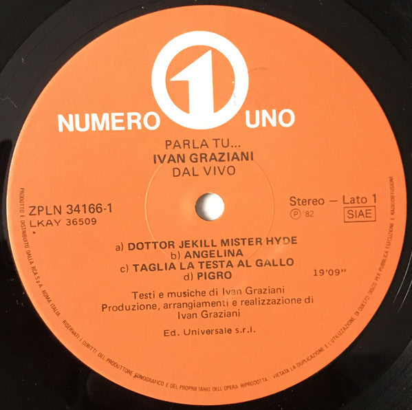 Ivan Graziani - Parla Tu... Ivan Graziani Dal Vivo
