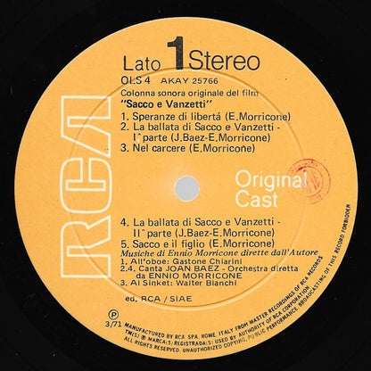 Ennio Morricone - Sacco E Vanzetti (Colonna Sonora Originale Del Film)