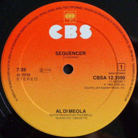 Al Di Meola - Sequencer (Special Remix) / Cruisin' (Live) / African Night