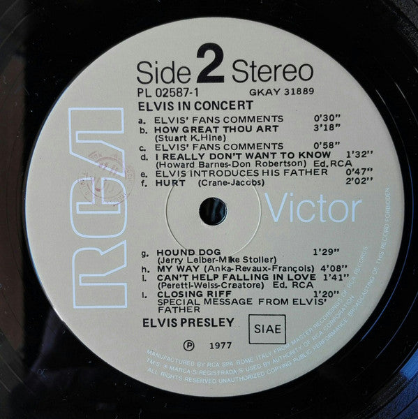Elvis Presley - Elvis In Concert