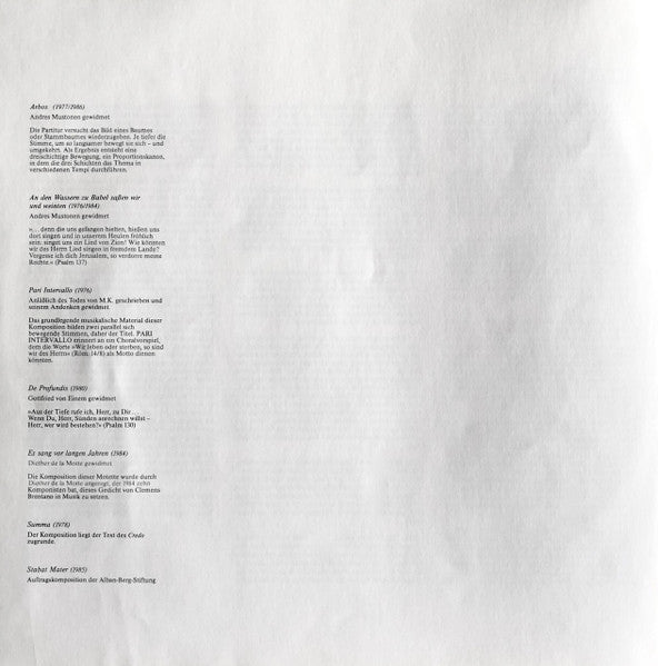 Arvo Pärt - Arbos