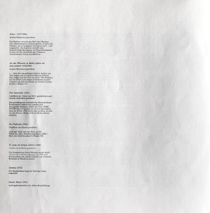 Arvo Pärt - Arbos