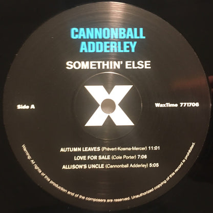 Cannonball Adderley - Somethin' Else (nuovo)