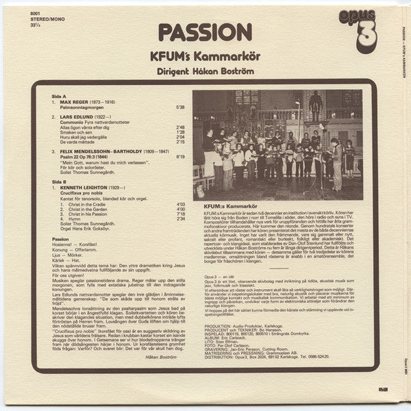 KFUM:s Kammarkör - Passion