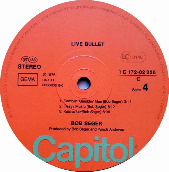 Bob Seger And The Silver Bullet Band - 'Live' Bullet