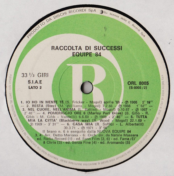 Equipe 84 - Raccolta Di Successi