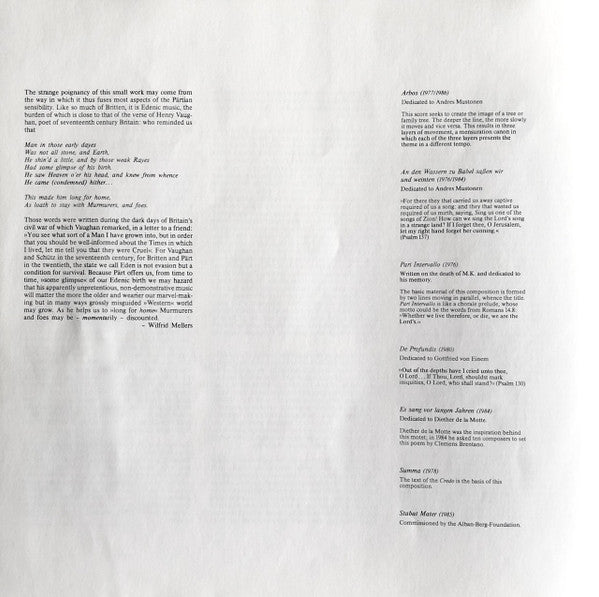 Arvo Pärt - Arbos