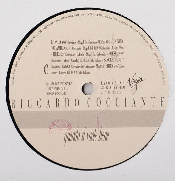 Riccardo Cocciante - Quando Si Vuole Bene