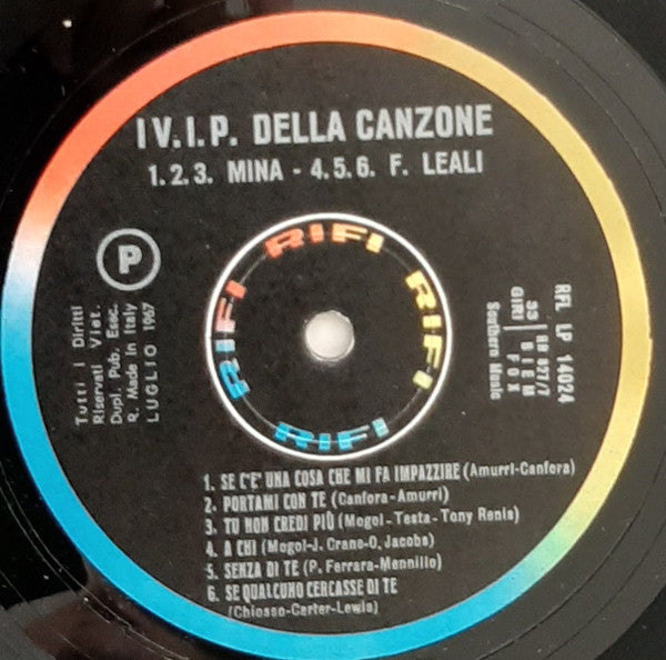 Mina / Giganti / Leali ‎– V.I.P Della Canzone