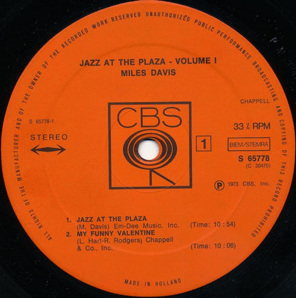 The Miles Davis Sextet - Jazz At The Plaza - Volume 1