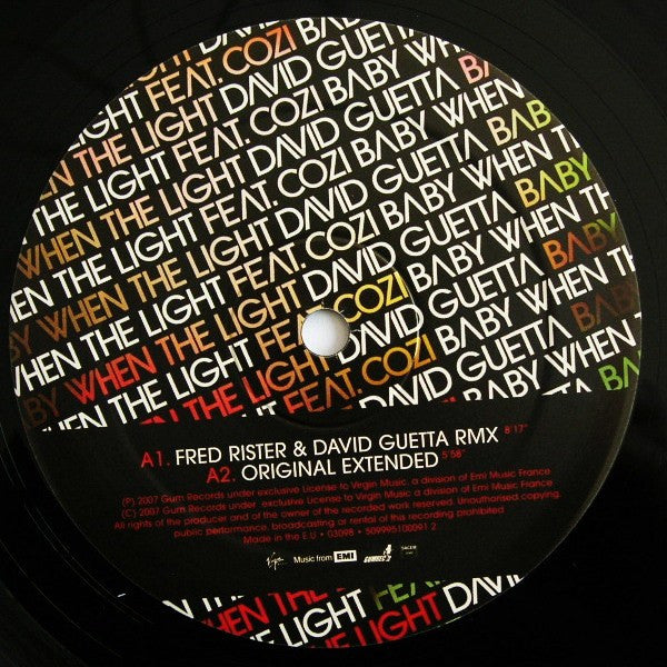David Guetta Feat. Cozi ‎– Baby When The Light (Remixes)