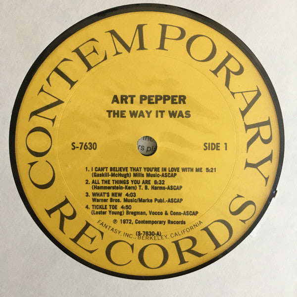 Art Pepper - ...The Way It Was!