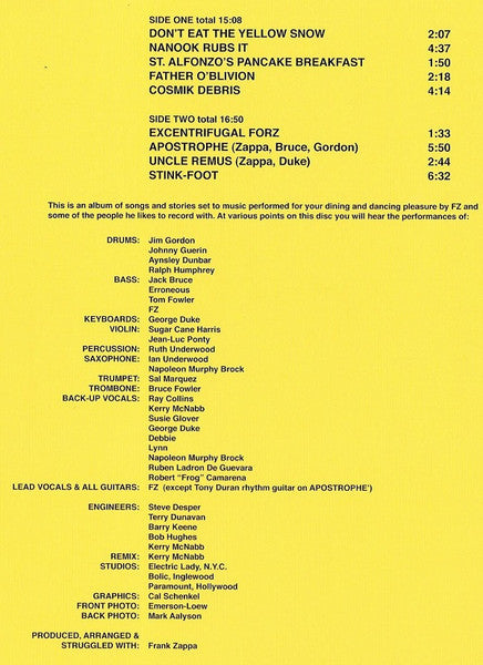 Frank Zappa - Apostrophe (') (nuovo)