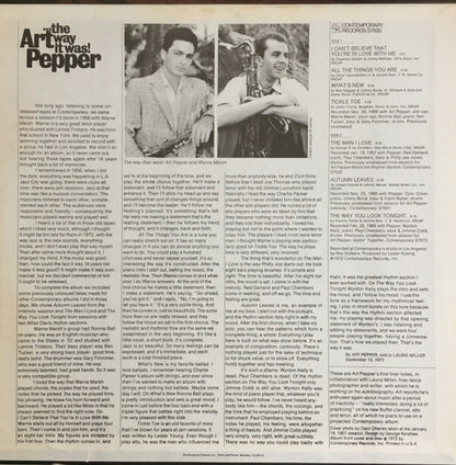Art Pepper - ...The Way It Was!