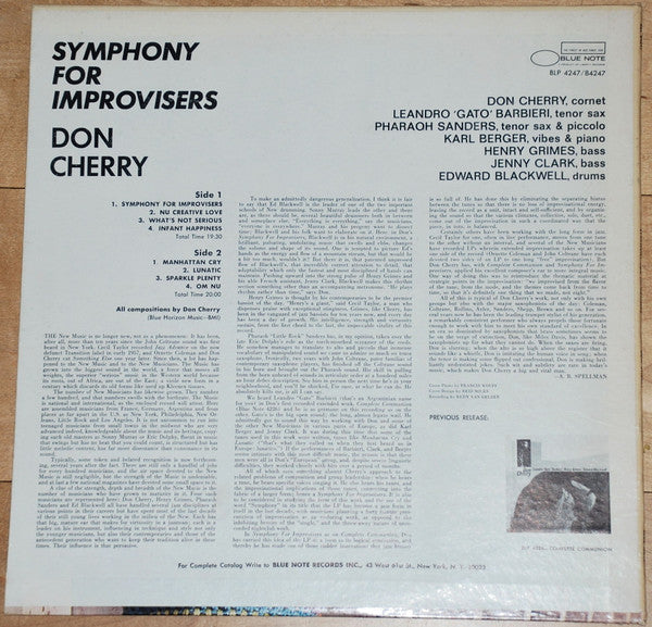 Don Cherry - Symphony For Improvisers