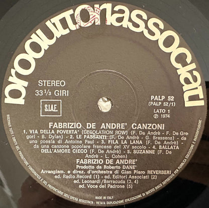 Fabrizio De André - Canzoni