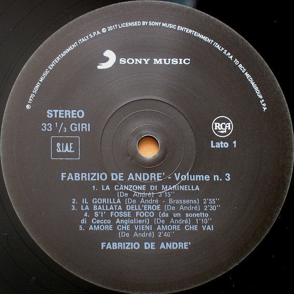 Fabrizio De André - Volume 3