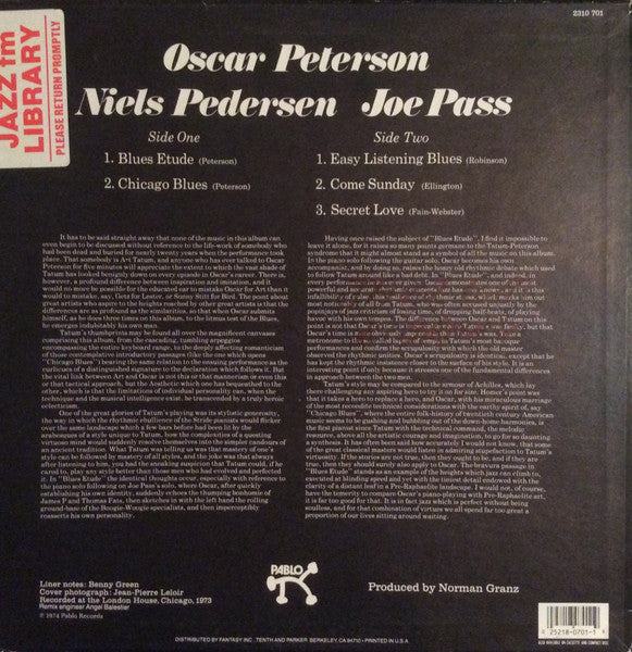 The Oscar Peterson Trio - The Trio