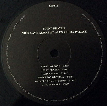Nick Cave - Idiot Prayer (Nick Cave Alone At Alexandra Palace) (nuovo)