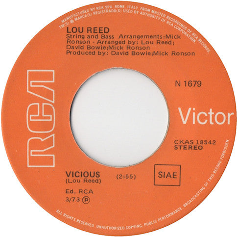 Lou Reed - Walk On The Wild Side (7")