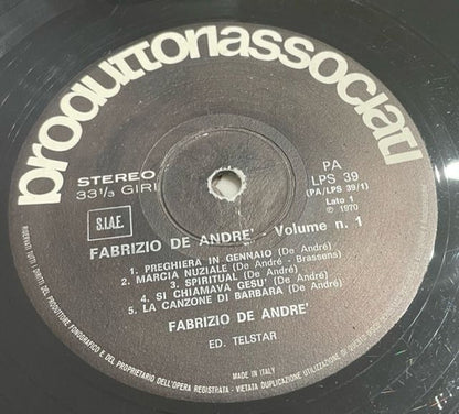 Fabrizio De André - Volume 1°