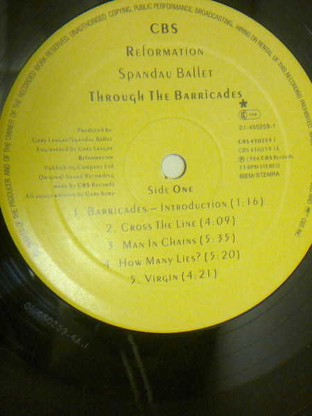 Spandau Ballet - Through The Barricades