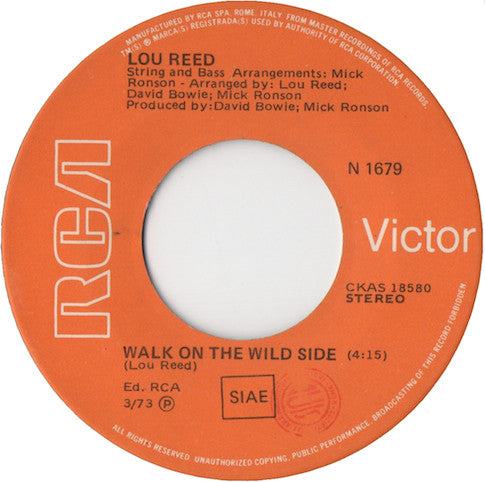 Lou Reed - Walk On The Wild Side (7")