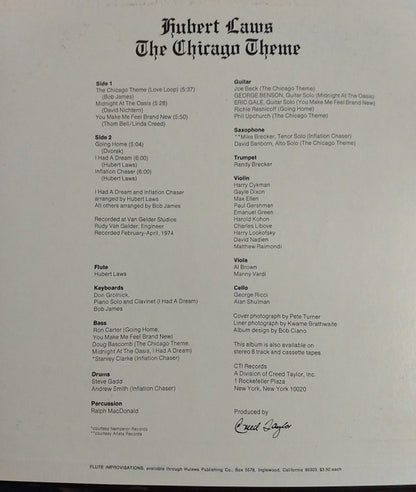 Hubert Laws - The Chicago Theme