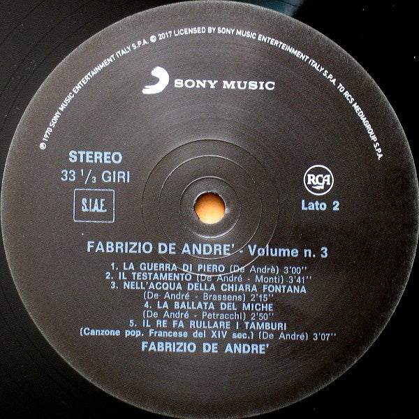 Fabrizio De André - Volume 3