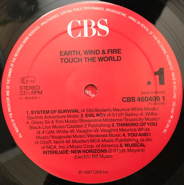 Earth, Wind & Fire - Touch The World