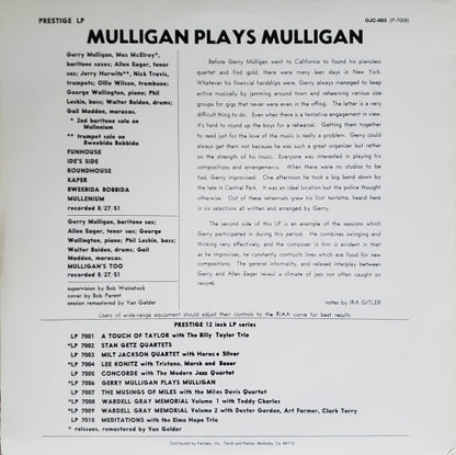 Gerry Mulligan - Mulligan Plays Mulligan