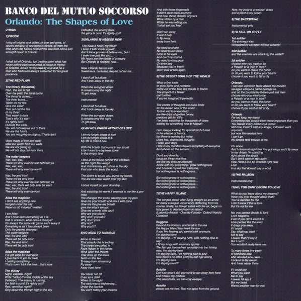Banco Del Mutuo Soccorso - Orlando: Le Forme Dell'Amore