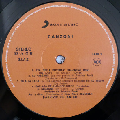 Fabrizio De André - Canzoni (nuovo)