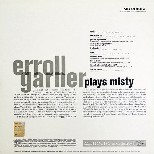 Erroll Garner - Plays Misty