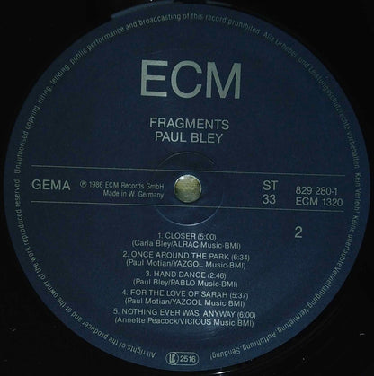 Paul Bley - Fragments