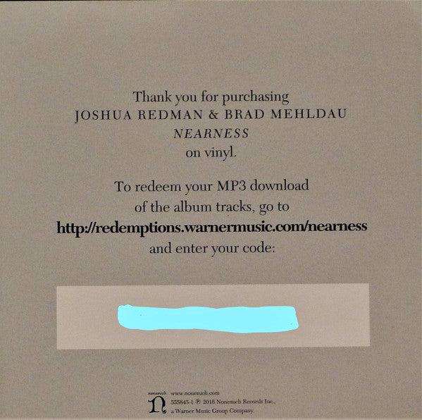 Joshua Redman & Brad Mehldau ‎– Nearness