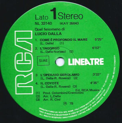 Lucio Dalla - Quel Fenomeno Di Lucio Dalla