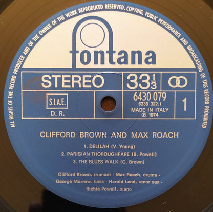 Clifford Brown And Max Roach - Clifford Brown And Max Roach