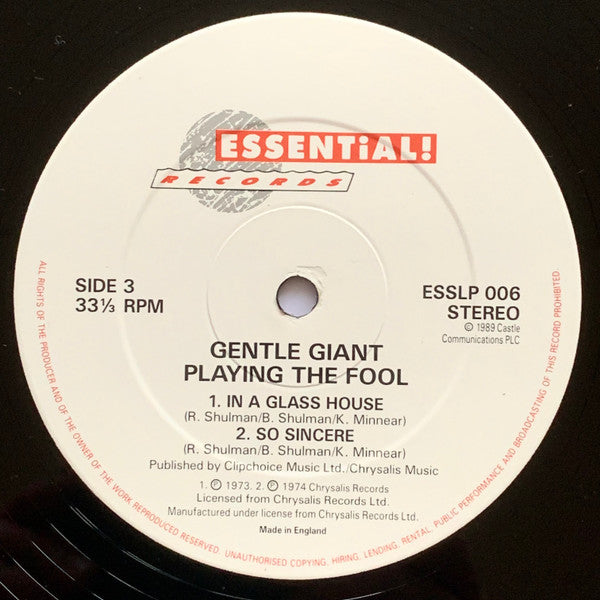Gentle Giant - Playing The Fool
