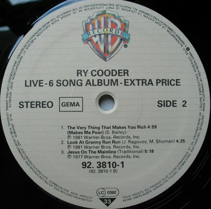 Ry Cooder - Live