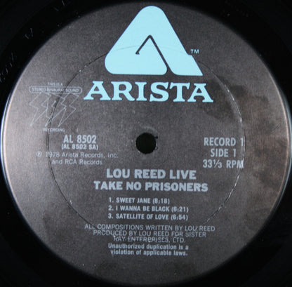 Lou Reed - Lou Reed Live - Take No Prisoners