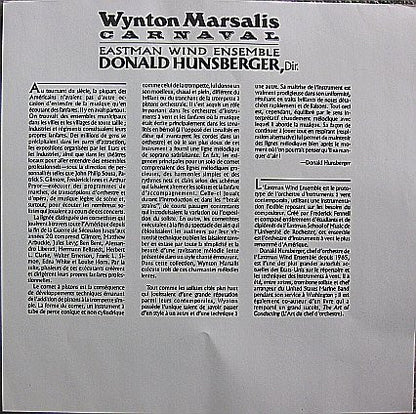 Wynton Marsalis, Eastman Wind Ensemble, Donald Hunsberger ‎– Carnaval