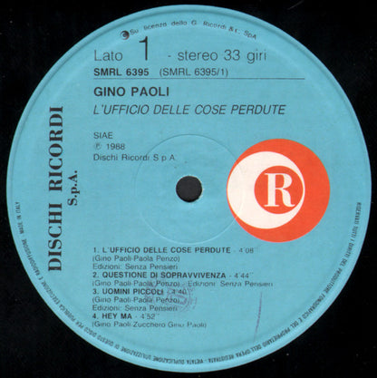 Gino Paoli - L'Ufficio Delle Cose Perdute