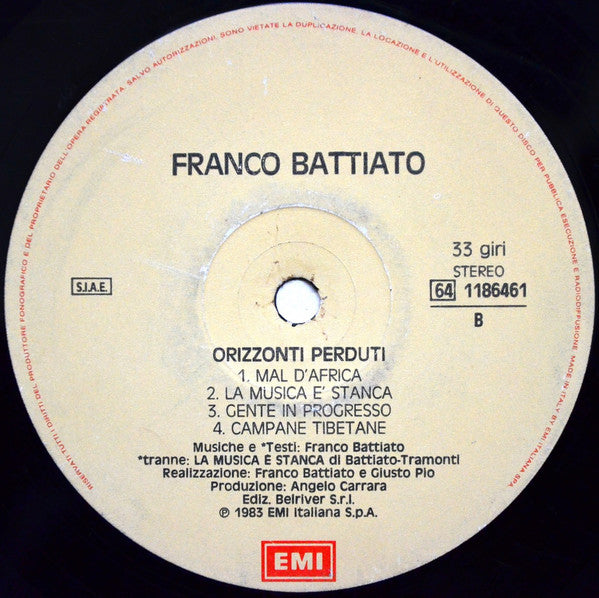 Franco Battiato - Orizzonti Perduti