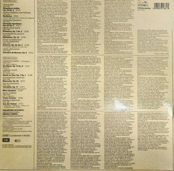 Salvatore Accardo, Bruno Canino ‎– Famous Encores Berühmte Zugaben