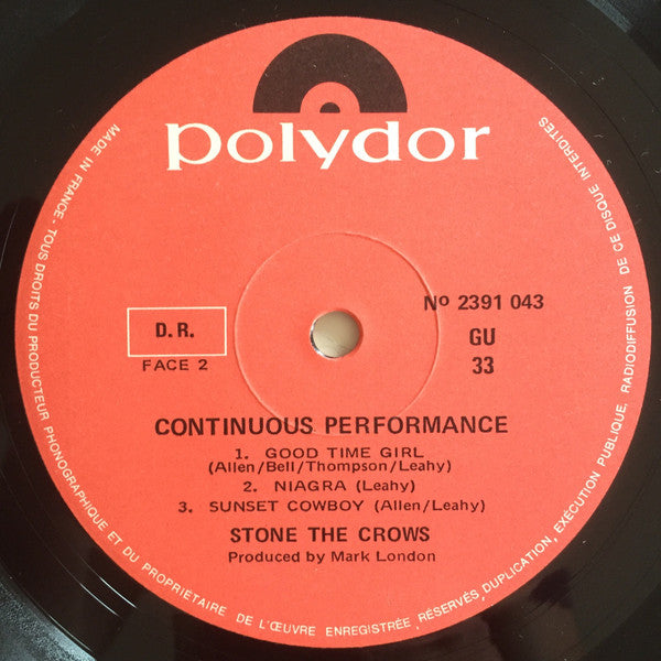 Stone The Crows - Ontinuous Performance
